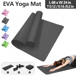 Foldable Yoga Mat 4mm Thickness for Yoga Pilates & Floor Workouts