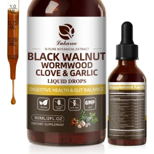 Black Walnut Drop with Wormwood Clove & Garlic Support Digestion and Immune Health, Detoxify the Body