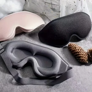 3D eye mask with shading and sleep design, breathable and soft fabric, adjustable straps